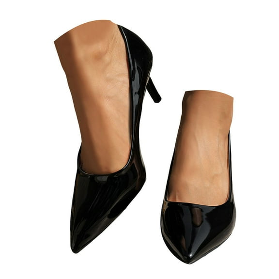 Womens Stiletto High Heels Dress Shoes Formal Pointed Toe Leather Dressy Pumps for Work Business Office