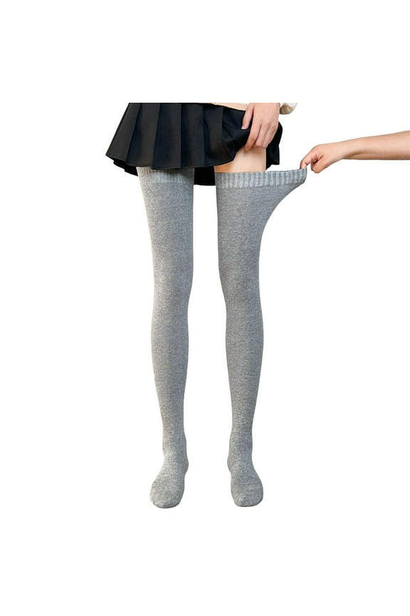Womens Stockings High Socks Opaque Thigh High Stockings Thigts Hosiery with Silicone