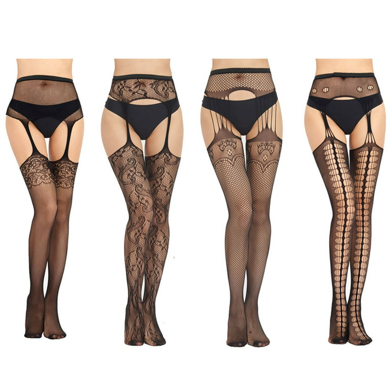 Womens Stockings Open Butt Design Sheer Tights Pantyhose Fishnet Stocking 
