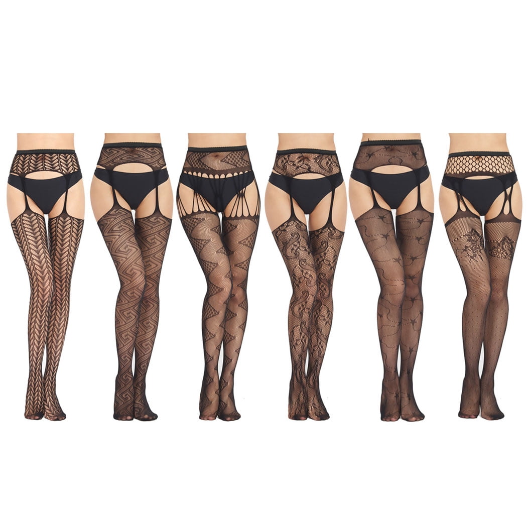 Womens Stockings Open Butt Design Sheer Tights Pantyhose Fishnet Stocking 