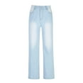 thumbnail image 1 of Womens Straight Leg Flare Jeans High Waisted Stretchy Bell Bottom Denim Jeans with Pockets, 1 of 5