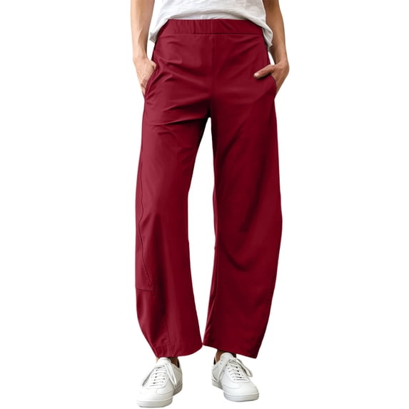 Womens Straight Leg Pants Dressy New Quick Dry Pants for Women - Pull on Straight Leg Long Trousers - Lightweight Outdoor Workout Casual Bottoms with Pockets