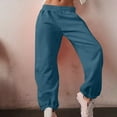 thumbnail image 1 of Womens Straight Leg Pants Sweatpants Women Casual TrousersSolid Color High Waist With Pockets Long Pants, S-2XL, 1 of 8