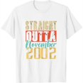 thumbnail image 1 of Womens Straight Outta November 2002 17Th Awesome Birthday T-Shirt White Small, 1 of 5