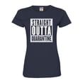 thumbnail image 1 of Womens Straight Outta Quarantine Deluxe Soft T-Shirt, 1 of 1