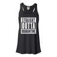thumbnail image 1 of Womens Straight Outta Quarantine Flowy Racerback Tank Top T-Shirt, 1 of 1