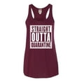 thumbnail image 1 of Womens Straight Outta Quarantine Flowy Racerback Tank Top T-Shirt, 1 of 1