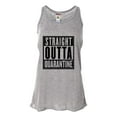 thumbnail image 1 of Womens Straight Outta Quarantine Flowy Racerback Tank Top T-Shirt, 1 of 1