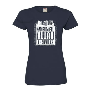 Womens Straight Outta The Upside Down Deluxe Soft T-Shirt