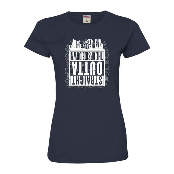 Womens Straight Outta The Upside Down Deluxe Soft T-Shirt