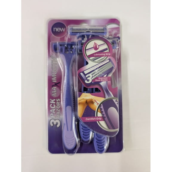 MaxiMooth 3-Pack Purple Razors