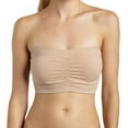 thumbnail image 1 of Womens Strapless Boob Tube Top Women Bra Unlined Seamless One-Piece Strapless Wire Free Solid Tube Tops,Black,Plus Size, 1 of 5
