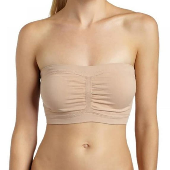 Womens Strapless Boob Tube Top Women Bra Unlined Seamless One-Piece Strapless Wire Free Solid Tube Tops,Black,Plus Size