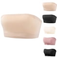 thumbnail image 1 of Womens Strapless Bras Push Up Bandeau Bra Non Slip Wireless Supportive Padded Bras Seamless Comfortable Tube Bra,Complexion,34, 1 of 7