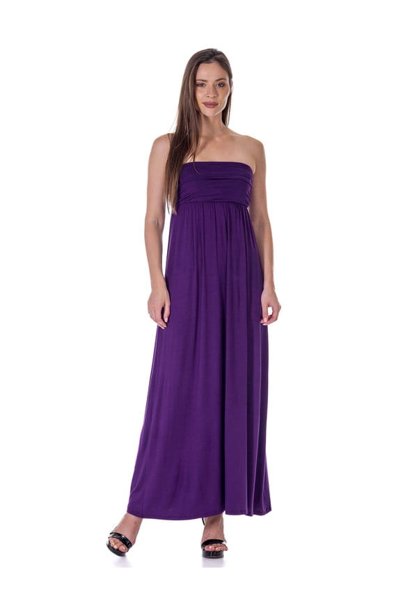 Womens Strapless Maxi Dress