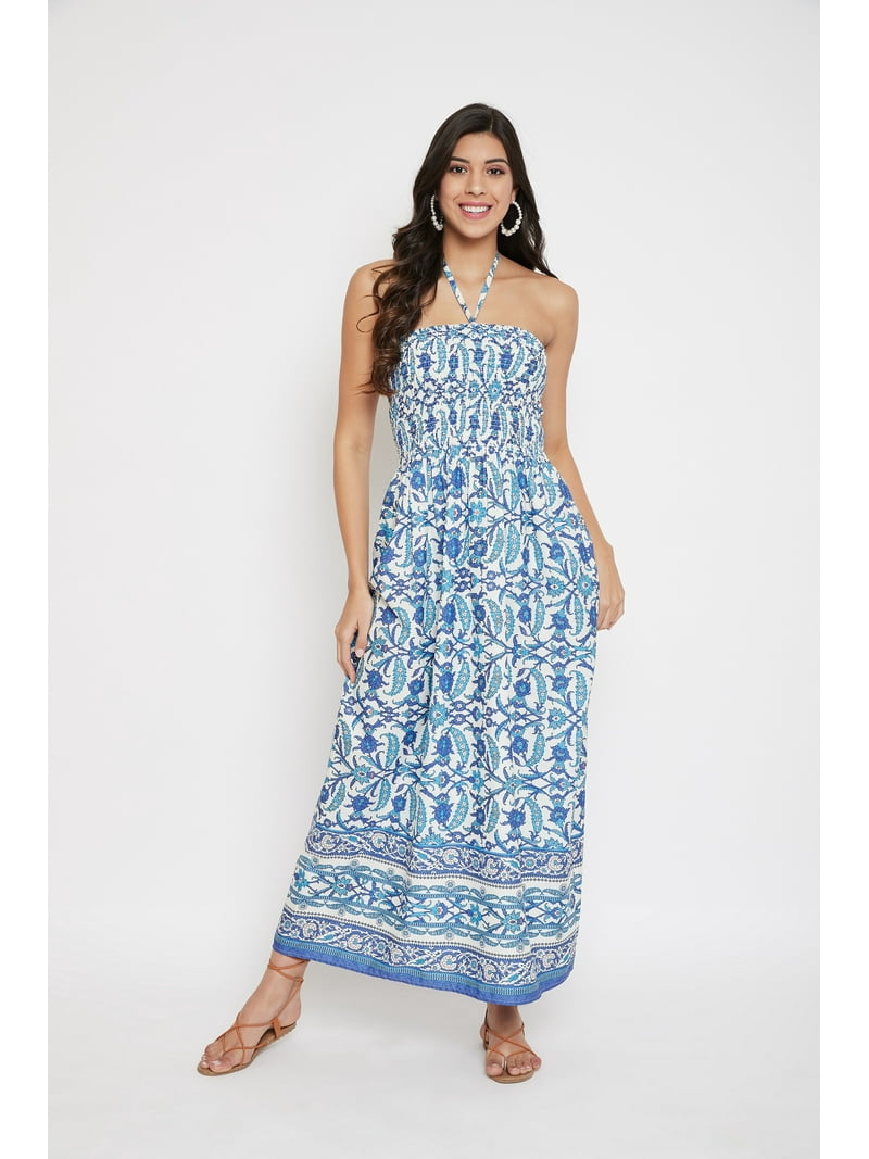 Womens Strapless Maxi Tube Dress Summer Long Tube Casual Beach Party Tube  Dresses for Women Evening Party Swimsuit Online by Oussum - Walmart.com