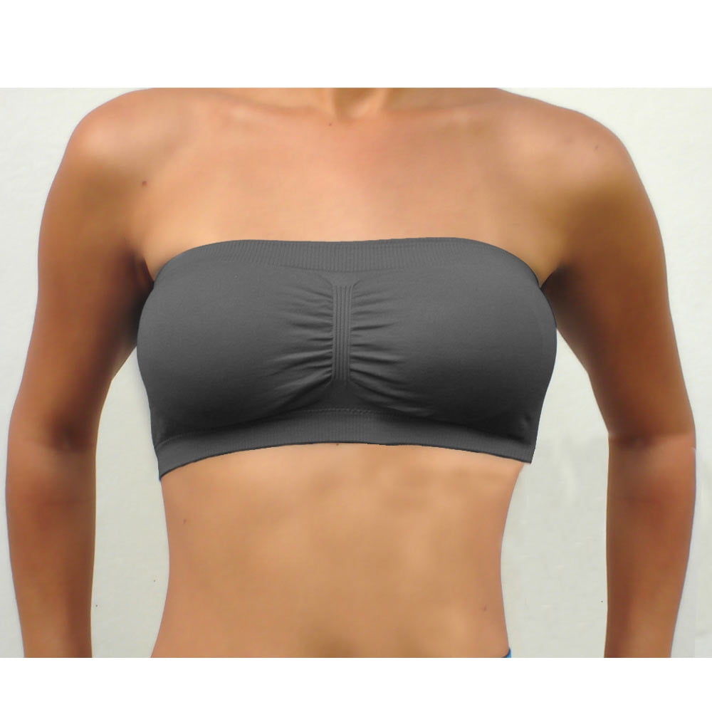 Tube Top Dress Womens Padded Bandeau Bra Wire Free Strapless