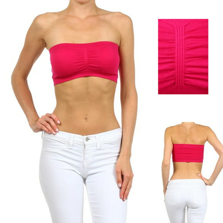 Padded 92% Nylon & 8% Elastane Light Pink Color Womens Full