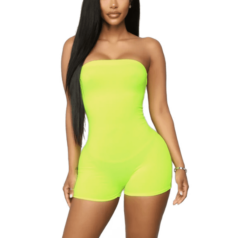 Strapless bodycon romper cheap