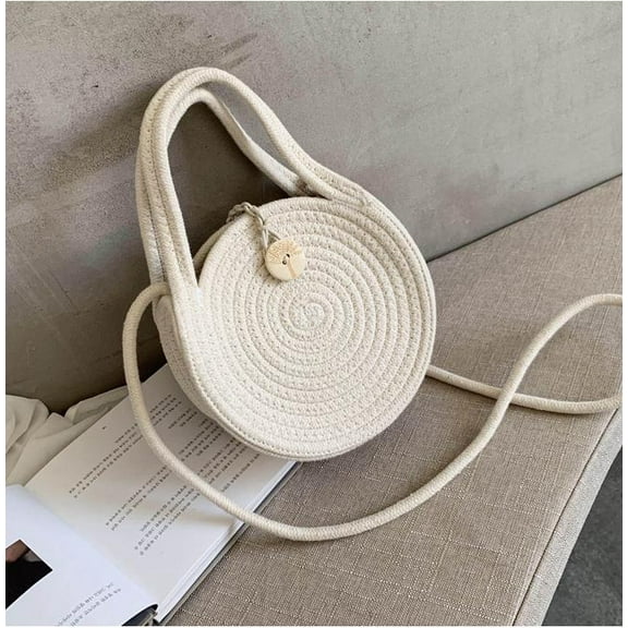 Womens Straw Beach Bag Woven Crossbody Shoulder Bags Top Handle Satchel Handbag Purse for Summer