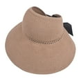 thumbnail image 1 of Womens Straw Hat, Yigetop Women Ladies Summer Hat Floppy Beach Sunscreen Cycling Adjustable Cap Straw Hat Sunhats for Women Uv Protection Khaki One Size, 1 of 2