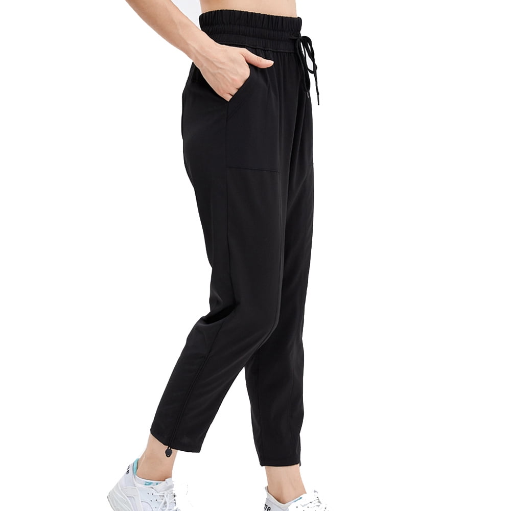 Womens Stretch Ankle Golf Pants Work Pants Pockets Athletic Yoga