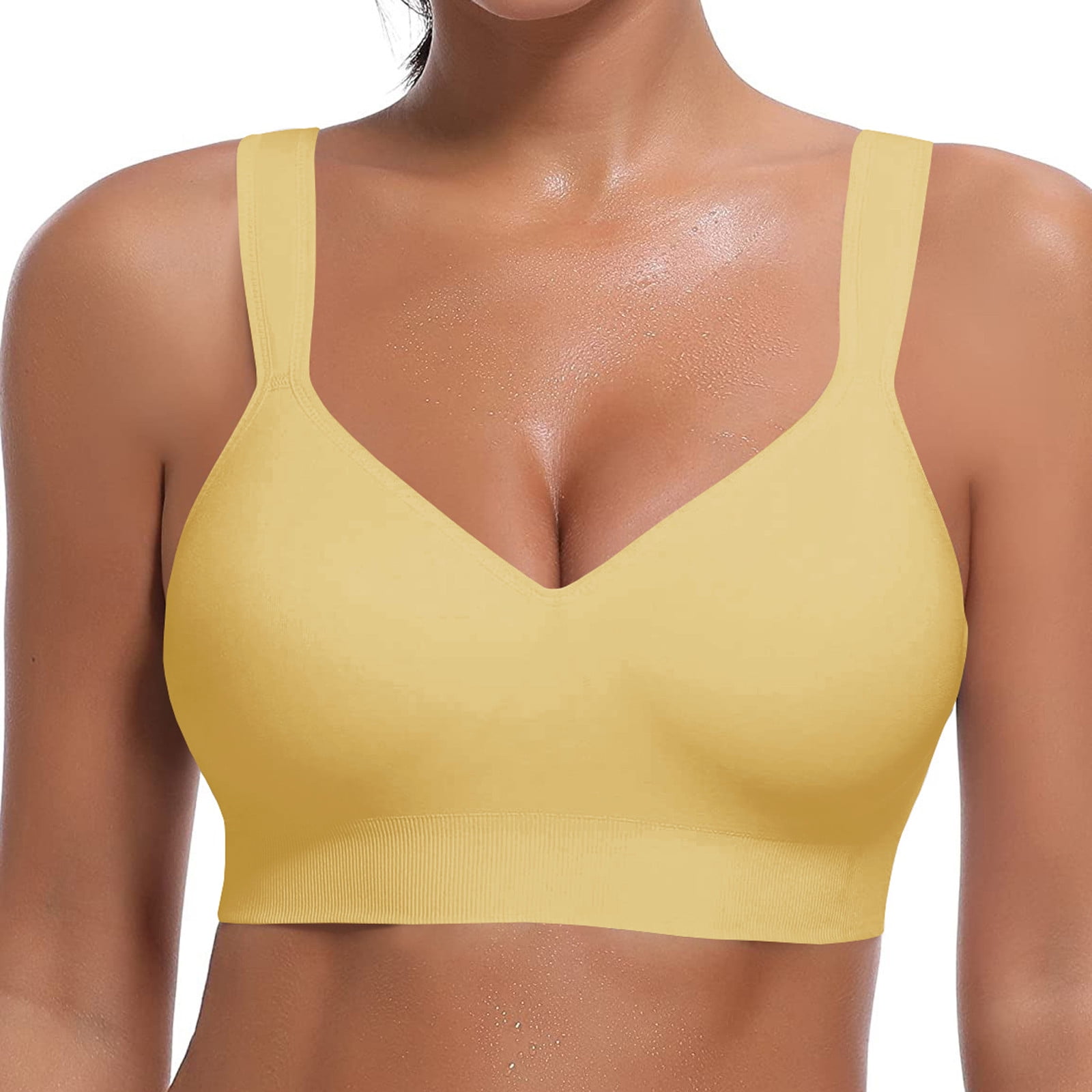Womens seamless comfort bra comfy shapewear sports stretch crop top vest  support
