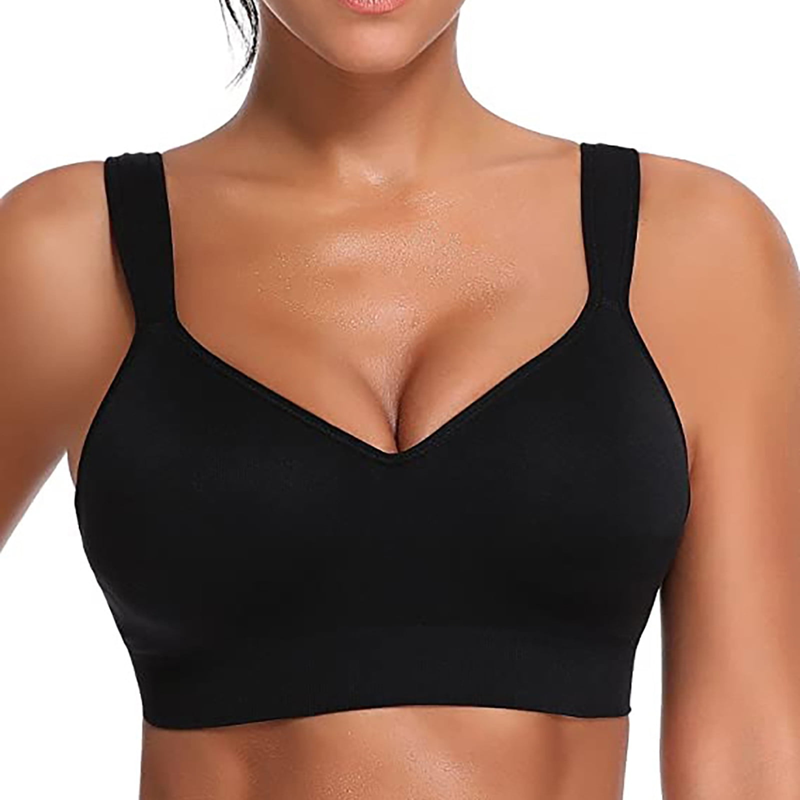 Womens Stretch Minimizer Comfort Sports Bra Offers Back Support