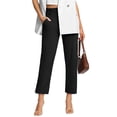 thumbnail image 1 of Womens Stretch Work Pants for Office, High Rise Straight Leg Trousers with Pockets, Wrinkle-Free Business Casual Bottom for Women, 1 of 6