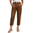 thumbnail image 1 of Womens Stretch Work Pants for Office, High Rise Straight Leg Trousers with Pockets, Wrinkle-Free Business Casual Bottom for Women, 1 of 6
