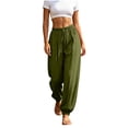 thumbnail image 1 of Womens Stretch Work Pants for Office, High Rise Straight Leg Trousers with Pockets, Wrinkle-Free Business Casual Bottom for Women, 1 of 6