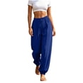 thumbnail image 1 of Womens Stretch Work Pants for Office, High Rise Straight Leg Trousers with Pockets, Wrinkle-Free Business Casual Bottom for Women, 1 of 5