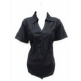 thumbnail image 1 of Womens Stretch Woven Button Down Short Sleeve Shirt, 1 of 7