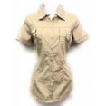 thumbnail image 1 of Womens Stretch Woven Button Down Short Sleeve Shirt, 1 of 8