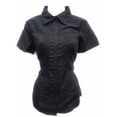 thumbnail image 1 of Womens Stretch Woven Button Down Short Sleeve Shirt, 1 of 7