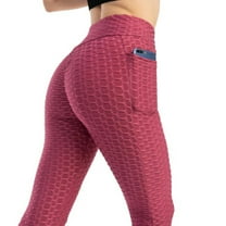 Womens Stretchy Leggings Scrunch Lifting Solid Color High Waisted Long Yoga Pants with Pockets Buttery Soft Athletic Leggings