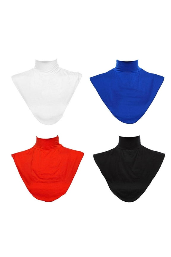 Womens Stretchy Modal Detachable Turtleneck Collar Neck Hijab