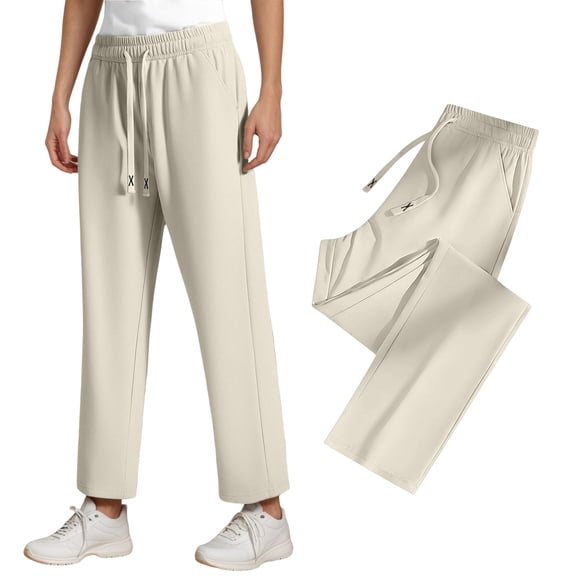 Womens Stretchy Pants Lightweight Quick Drying Straight Leg Womens Hiking Pants Running Athletic Pants with Pockets