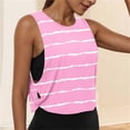 thumbnail image 1 of Womens Stripe Workout Tank Tops, Side Slit Loose Fitting Athletic Sleeveless Yoga Tank Blouse Sports Casual XXL, 1 of 8