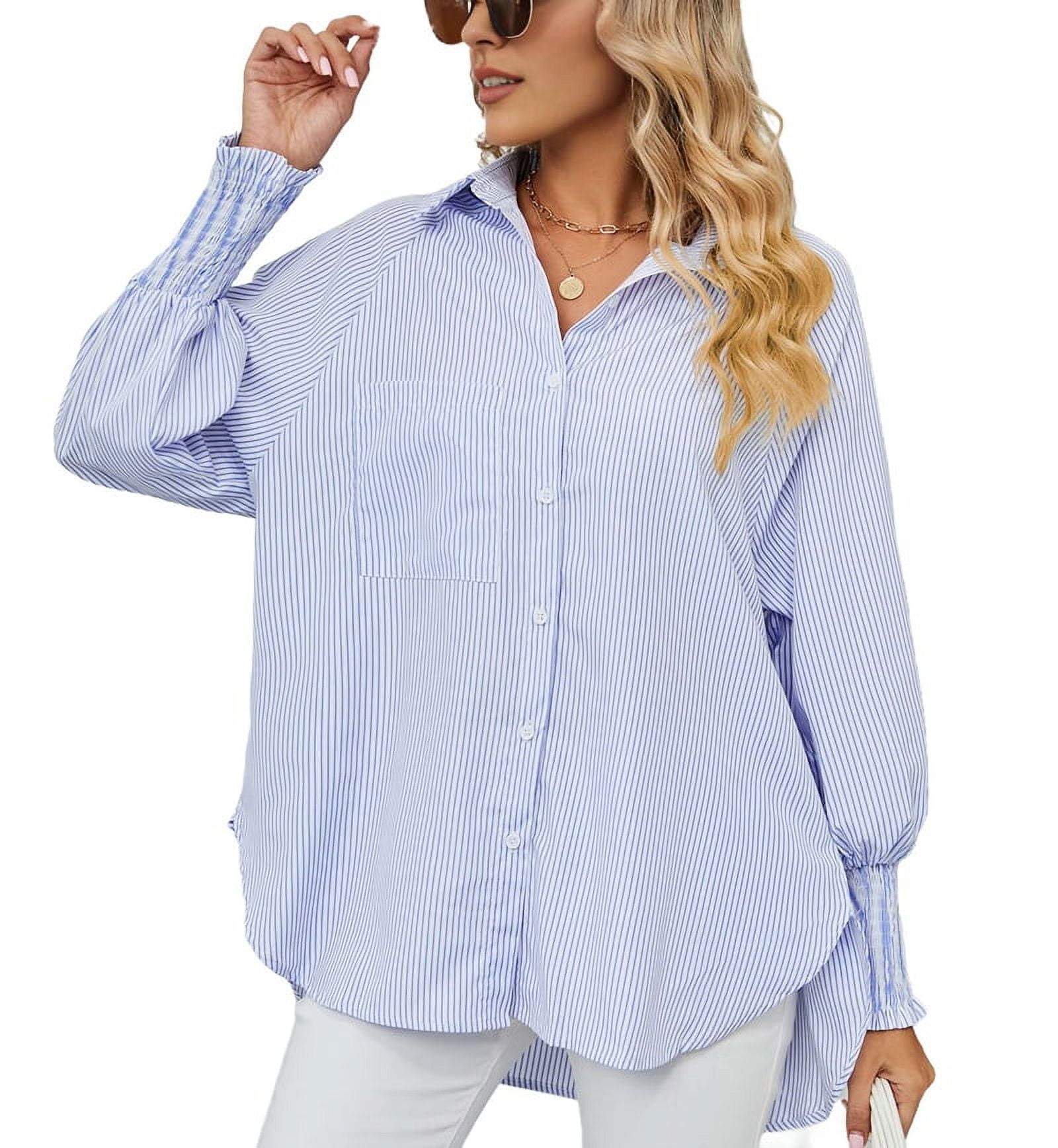 Taupe Striped Long Sleeve Button Down Shirt