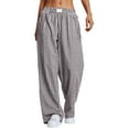 thumbnail image 1 of Womens Striped Gingham Pajama Lounge Boxer Pants Cute Comfy Bottoms with Pockets Fall Y2K Outfits Black XXL, 1 of 9