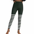 thumbnail image 1 of Womens Striped Gym Legging Pants Slim-Fit Stretch Yoga Running Leggings Festival Soft Pilate Workout Clothes Camouflage, L, 1 of 7