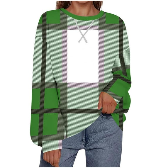 Womens Striped Oversized Sweatshirt Color Block Crew Neck Long Sleeve Casual Loose Pullover Top Y2K Clothes