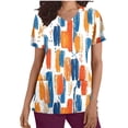 thumbnail image 1 of Womens Striped Shorts Sleeve Shirts V Neck Nursing Clothes with Pockets Slim Fitted Tees Shirts Summer Basic Boho Dressy Cute Tops 2025, 1 of 5