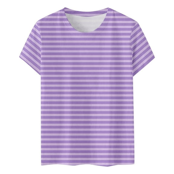 Womens Striped Tshirts Short Sleeve Pullover Tops Casual Crewneck Blouses Summer Fashion Tees