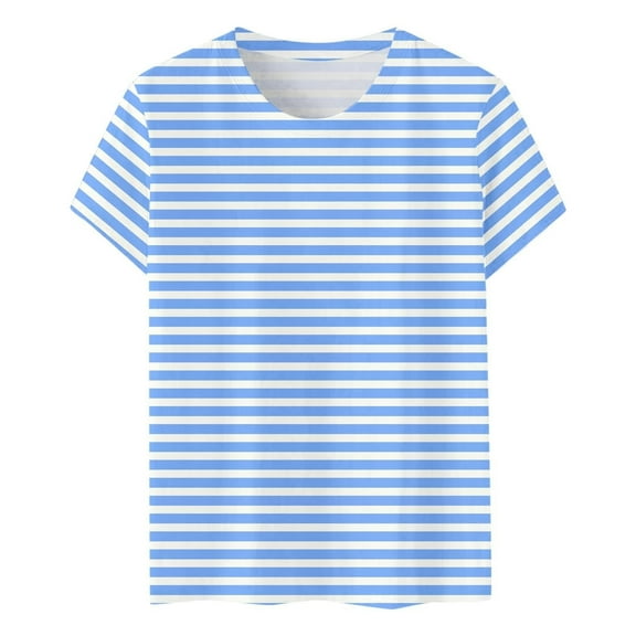 Womens Striped Tshirts Short Sleeve Pullover Tops Casual Crewneck Blouses Summer Fashion Tees