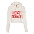 thumbnail image 1 of Womens Stuck In The Upside Down Cropped Hooded Sweatshirt, 1 of 1