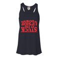 thumbnail image 1 of Womens Stuck In The Upside Down Flowy Racerback Tank Top T-Shirt, 1 of 1