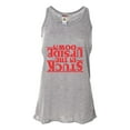 thumbnail image 1 of Womens Stuck In The Upside Down Flowy Racerback Tank Top T-Shirt, 1 of 1