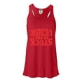 thumbnail image 1 of Womens Stuck In The Upside Down Flowy Racerback Tank Top T-Shirt, 1 of 1